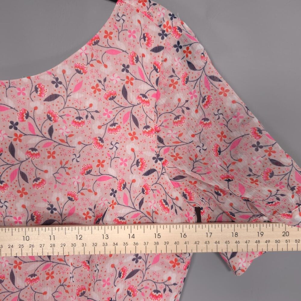 BODEN Jane Milkshake Pink Floral Dress Petite 4 Short Sleeve Knee Midi Women’s - Picture 5 of 11